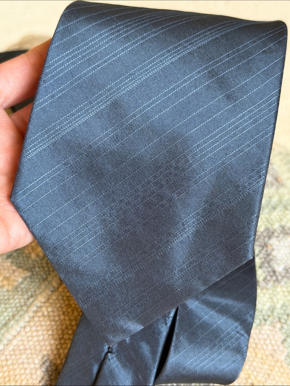 Banana Republic Men's Classic Textured Black Tie made in Italy